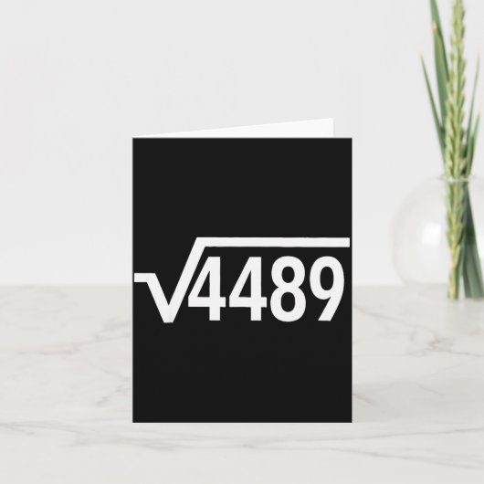 Square Root 4489 Funny Math Teacher Six Seven 67 M Kaart (Voorkant)