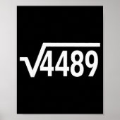 Square Root 4489 Funny Math Teacher Six Seven 67 M Poster (Voorkant)