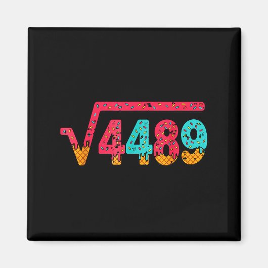 Square Root 4489 Slang Math Teacher Six Seven 6 7 Magneet (Voorkant)