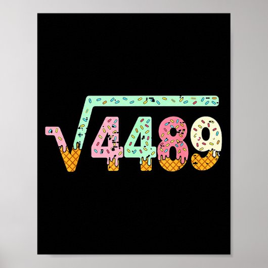 Square Root 4489 Slang Math Teacher Six Seven 6 7  Poster (Voorkant)