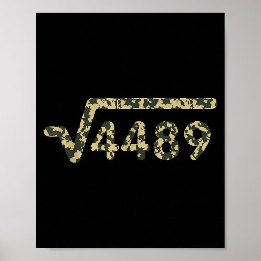 Square Root 4489 Slang Math Teacher Six Seven 6 7 Poster (Voorkant)