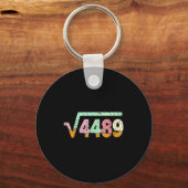 Square Root 4489 Slang Math Teacher Six Seven 6 7 Sleutelhanger (Voorkant)