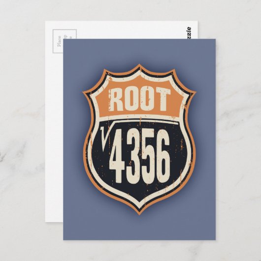 Square Root 66 Briefkaart (Voorkant / Achterkant)