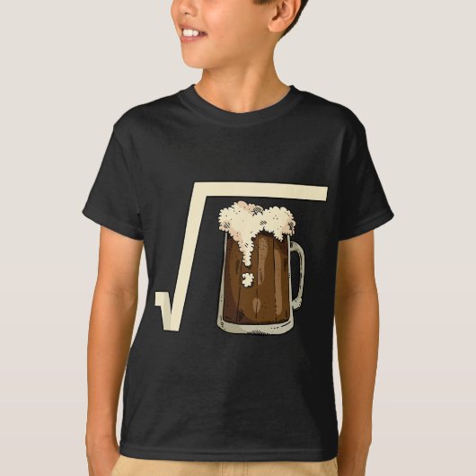 Square Root Beer Wiskunde Pun Mathemad Joke Scienc T-shirt (Voorkant)