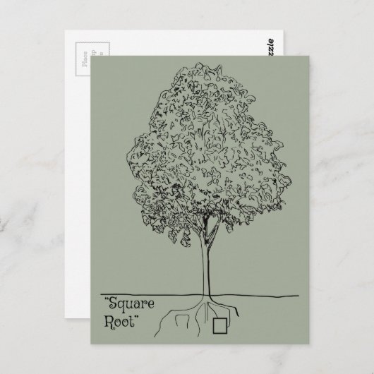 Square Root Briefkaart (Voorkant / Achterkant)