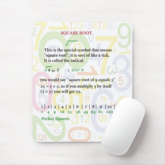 Square root Mousepad Muismat (Met muis)