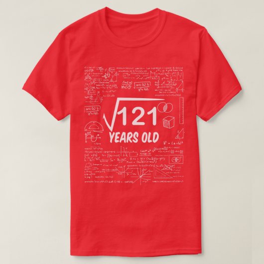 Square Root of 12111th Birthday 11 Years Old Wisku T-shirt (Design voorkant)