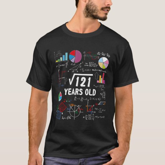 Square Root of 121 11e verjaardag 11 Year Old Gift T-shirt (Voorkant)