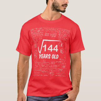 Square Root of 14412th Birthday 12 Years Old Wisku T-shirt