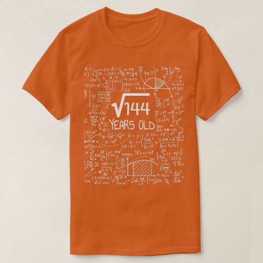 Square Root of 144 12 Years Old 12th Birthday Desi T-shirt (Design voorkant)
