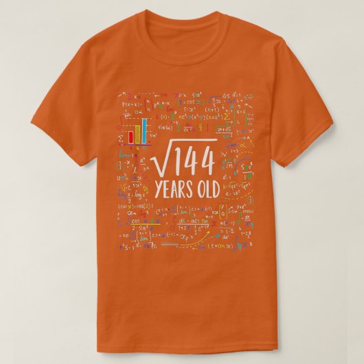 Square Root of 144 12th Birthday 12 Year Old Gifts T-shirt (Design voorkant)