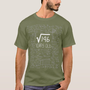 Square Root of 196 14 Years Old 14th Birthday T-shirt