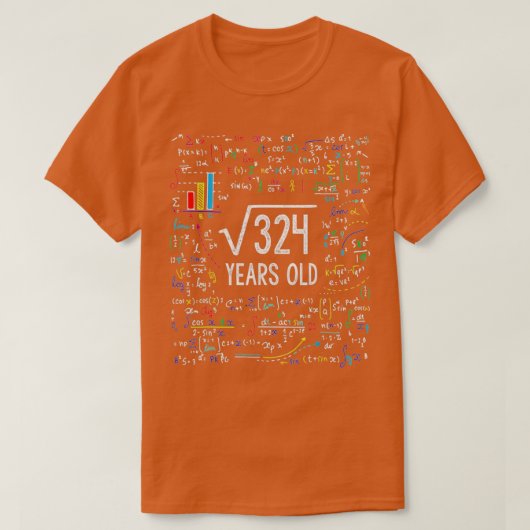 Square Root of 324 18th Birthday 18 Year Old Gifts T-shirt (Design voorkant)