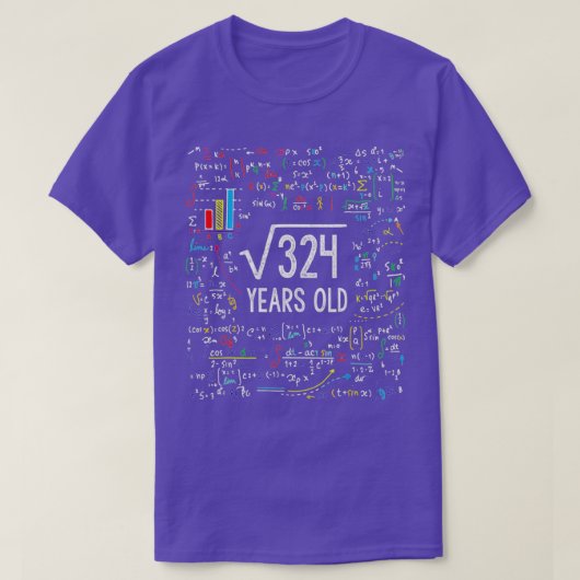 Square Root of 324 18th Birthday 18 Year Old Gifts T-shirt (Design voorkant)
