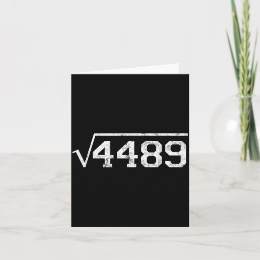 Square Root Of 4489 Slang Math Teacher Six Seven 6 Kaart (Voorkant)