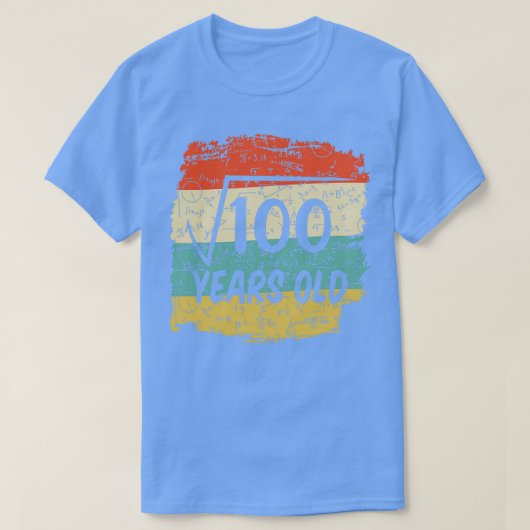  Square Root van 100 10-jarige verjaardag G T-shirt (Design voorkant)