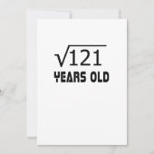 Square Root van 121 11 jaar oud Kaart (Voorkant)