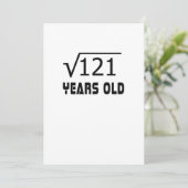 Square Root van 121 11 jaar oud Kaart (Staand voorkant)