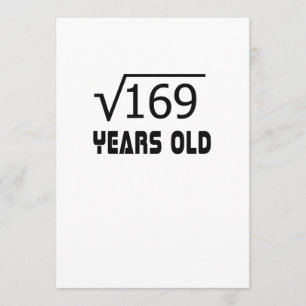 Square Root van 169 13 jaar oud Kaart