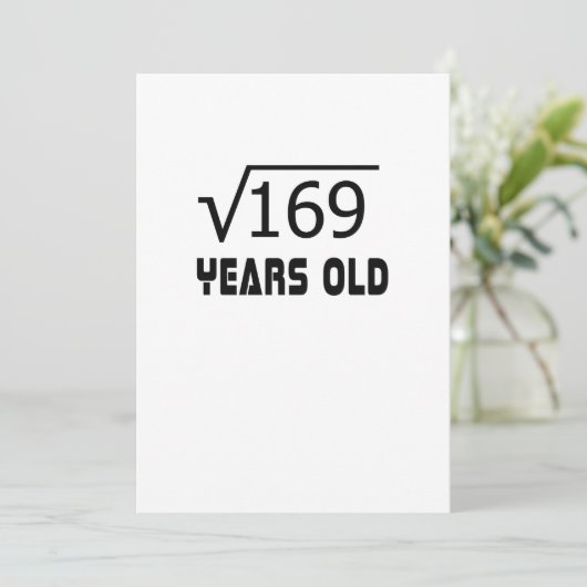 Square Root van 169 13 jaar oud Kaart (Staand voorkant)