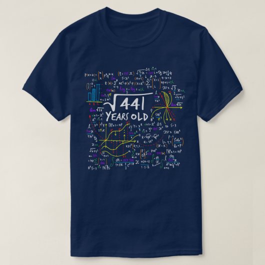 Square Root van 441 = 21 jaar oude 21e Bday Wiskun T-shirt (Design voorkant)
