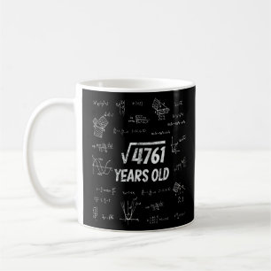 Square root van 4761 69th Birthday Wiskunde Nerd Koffiemok