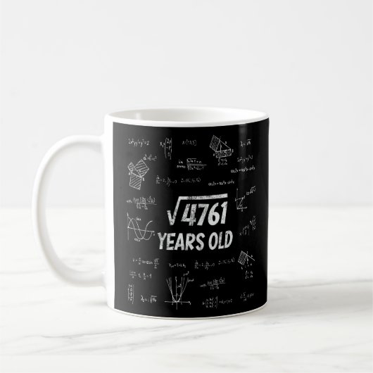Square root van 4761 69th Birthday Wiskunde Nerd Koffiemok (Links)