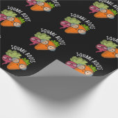 Square Roots Funny Wiskunde Pun Dark BG Cadeaupapier (Hoek)
