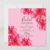 Square Rosy Flowery Modern Vrijgezellenfeest Kaart (Voorkant)