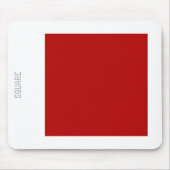 Square - Ruby en White Muismat (Voorkant)