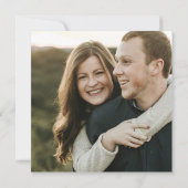 Square Rustic Copper Geometric Eucalyptus Foto Kaart (Achterkant)