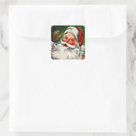 Square Santa Claus Sticker (Tas)