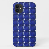 Square Sapphire Gemstone Blue Case-Mate iPhone Case (Achterkant)