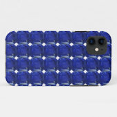 Square Sapphire Gemstone Blue Case-Mate iPhone Case (Achterkant (horizontaal))