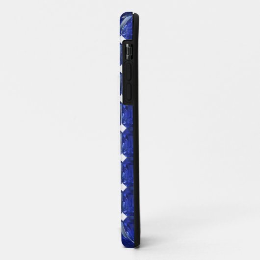 Square Sapphire Gemstone Blue Case-Mate iPhone Case (Achterkant/links)