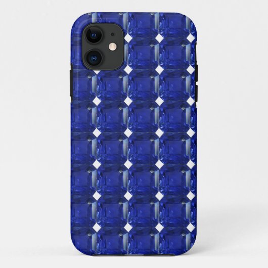 Square Sapphire Gemstone Blue Case-Mate iPhone Case (Achterkant)