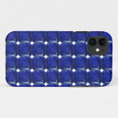Square Sapphire Gemstone Blue Case-Mate iPhone Case (Achterkant (horizontaal))