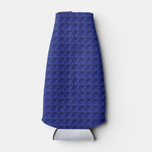 Square Sapphire Gemstone Blue Flesjeskoeler (Voorkant)