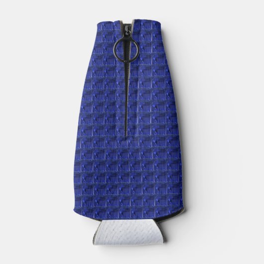 Square Sapphire Gemstone Blue Flesjeskoeler (Achterkant)