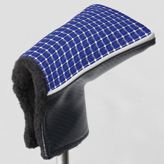 Square Sapphire Gemstone Blue Golfheadcover (3/4 voorkant)