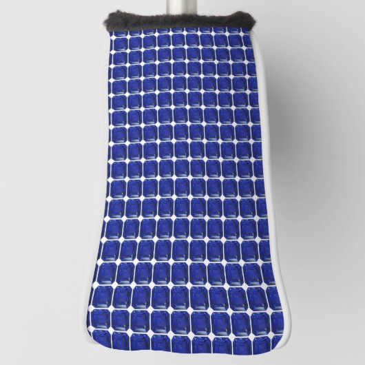 Square Sapphire Gemstone Blue Golfheadcover (Draai 90)