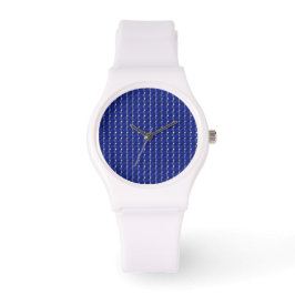 Square Sapphire Gemstone Blue Horloge