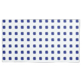 Square Sapphire Gemstone Blue Kussensloop (Voorkant-Links)