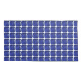 Square Sapphire Gemstone Blue Kussensloop (Achterkant-Links)