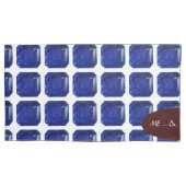 Square Sapphire Gemstone Blue Kussensloop (Voorkant-Links)