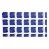 Square Sapphire Gemstone Blue Kussensloop (Achterkant-Rechts)