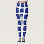 Square Sapphire Gemstone Blue Leggings (Voorkant)