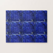 Square Sapphire Gemstone Blue Legpuzzel (Horizontaal)