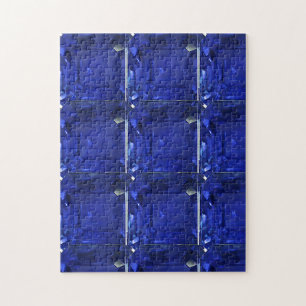 Square Sapphire Gemstone Blue Legpuzzel