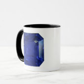 Square Sapphire Gemstone Blue Mok (Voorkant links)